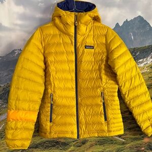 REPAIRED, Patagonia Women's Down Sweater Hoody; Fall 2016-SMALL